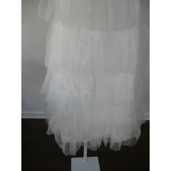 Lulu's White Tulle Pleated Strapless Maxi Dress XL - Picture 6 of 11